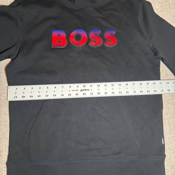 BOSS Black Pullover Hoodie Red Blue Logo Size M NWT - Picture 6 of 8